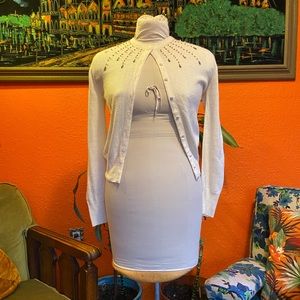 Rhinestoned and pearled vintage cardigan